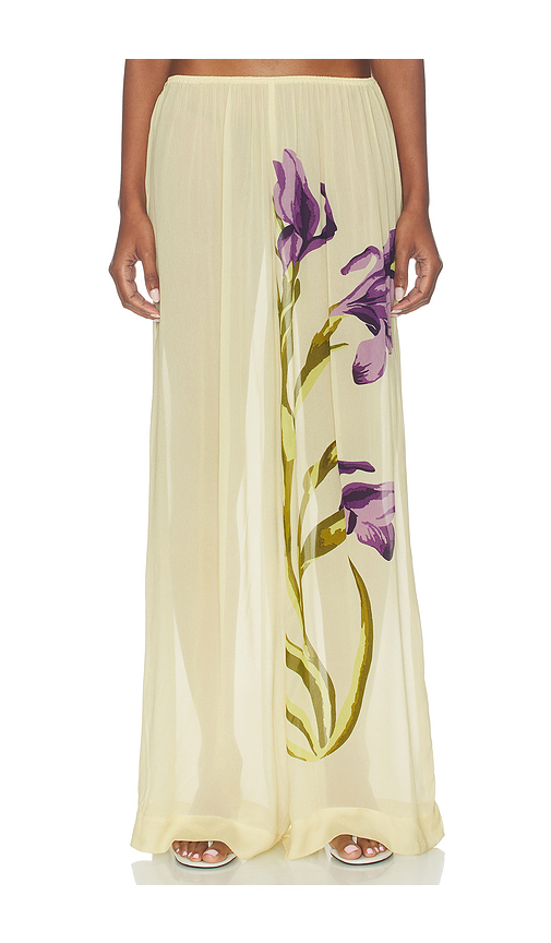 SWF Sheer Relaxed Pant in Cream. L. Also in M, S