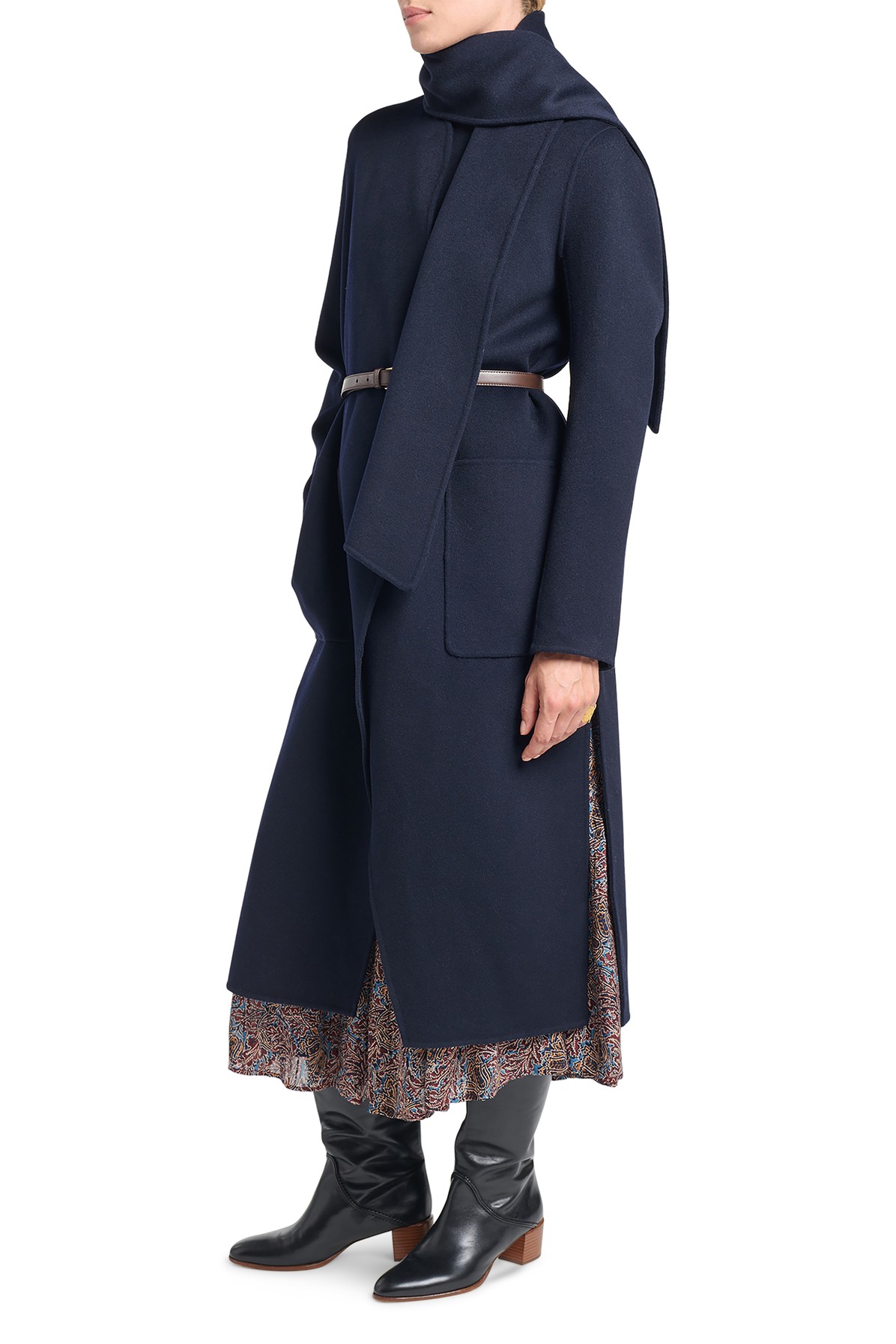 Valeran Coat with Removable Scarf