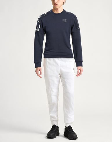 Man Sweatshirt Navy Size XXL Cotton, Polyester, Elastane