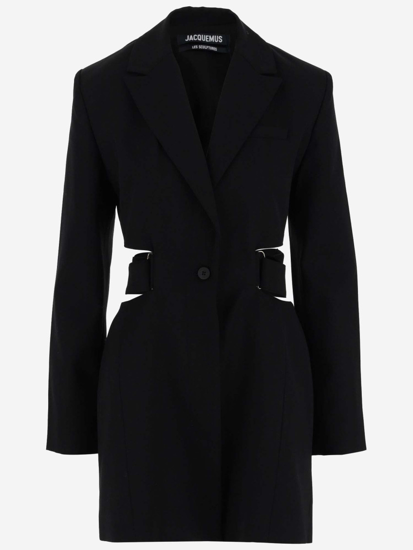 LA ROBE BARI MINI DRSS LS PLUNGE NCK BLACK