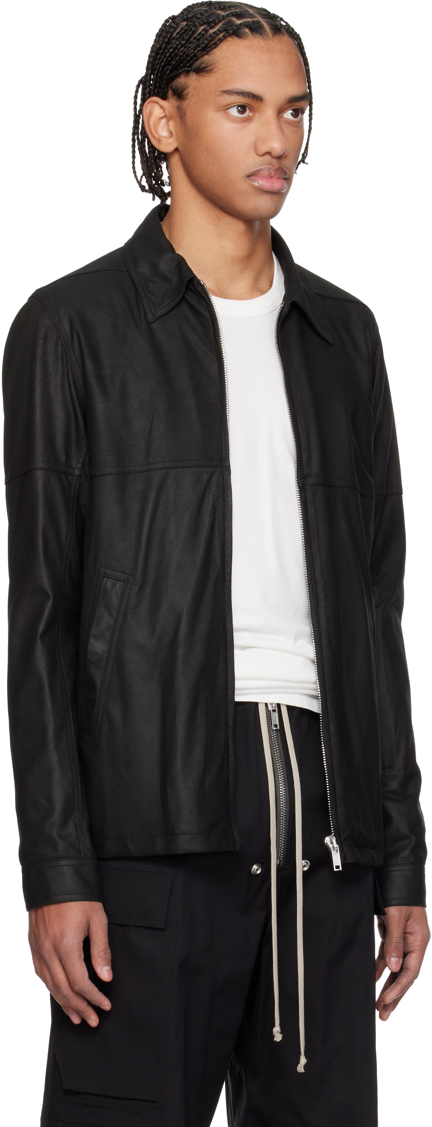 Black Temple Brad Leather Jacket