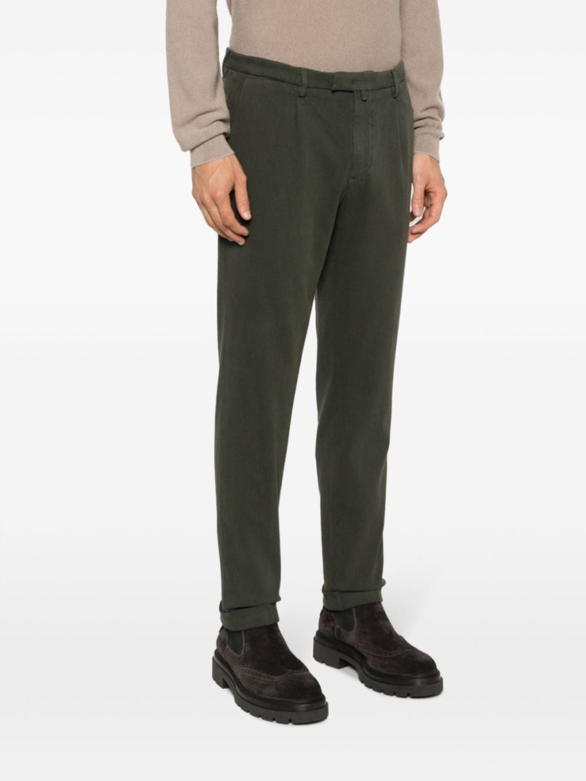 Olive Cotton Trousers