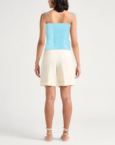 Woman Top Sky blue Size 6 Viscose, Polyester