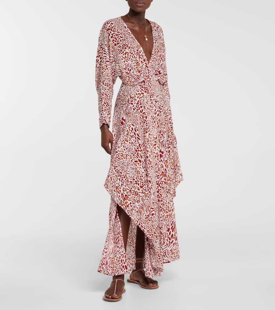 Ilona printed v-neck dress