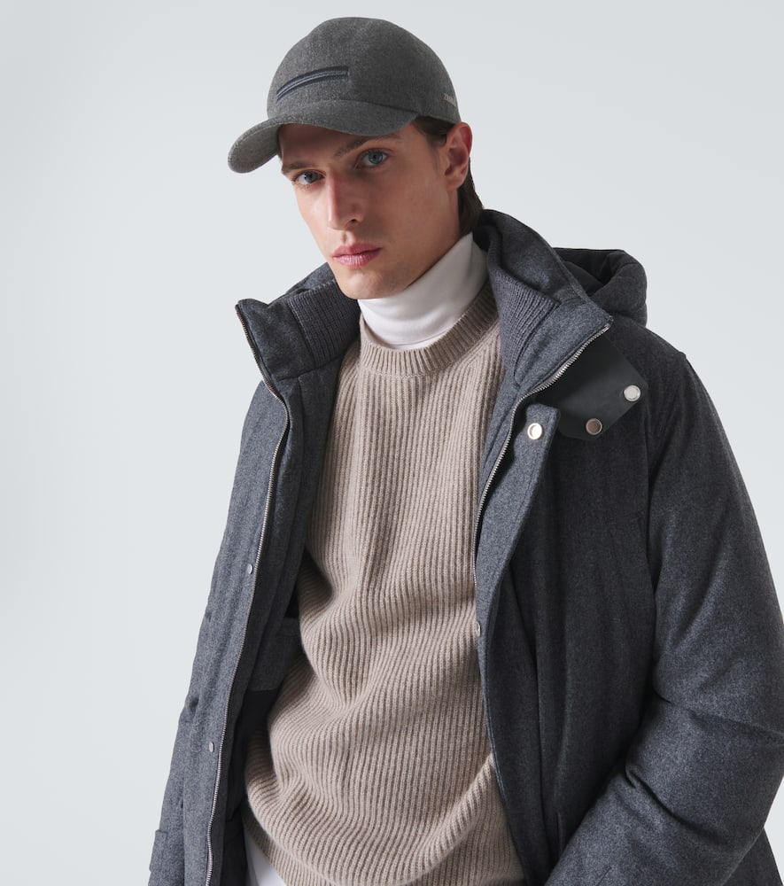 Cashmere baseball cap