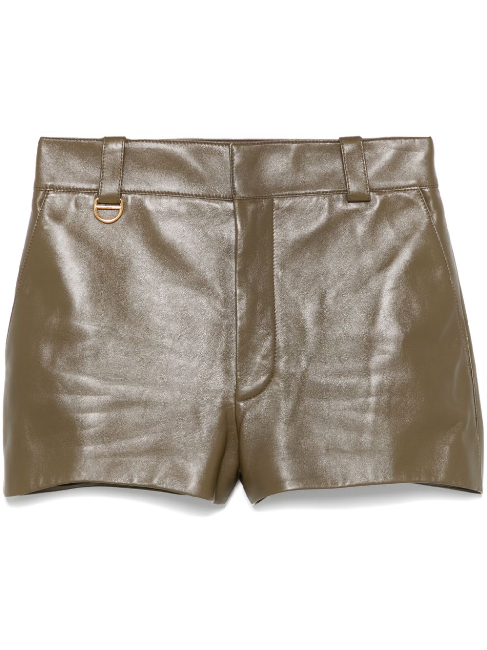 Leather shorts - Green