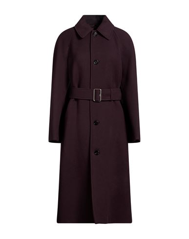 Woman Coat Dark purple Size 4 Wool