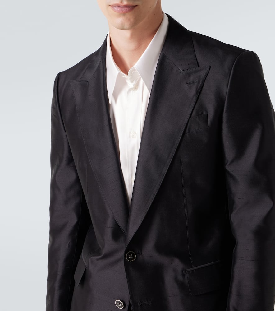 Silk twill suit