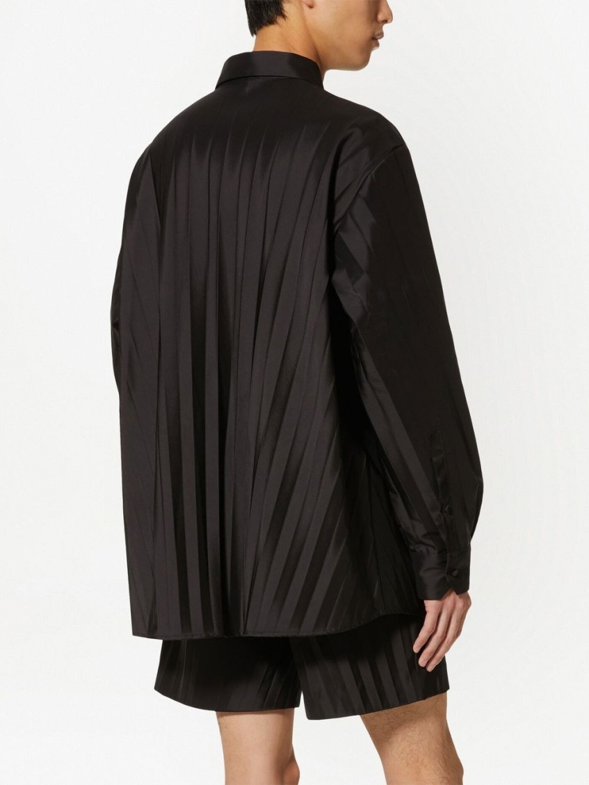 Black Tech Nylon Oversize Shirt