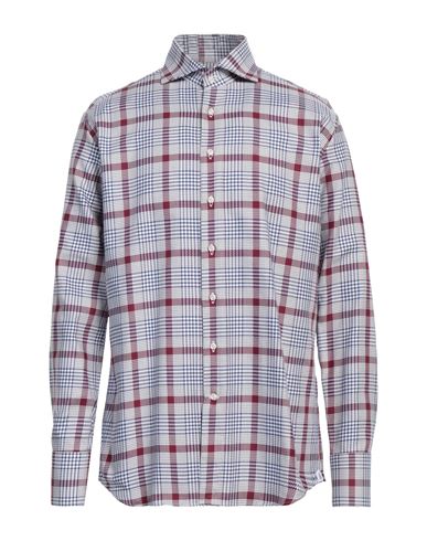 Man Shirt Burgundy Size 15 Cotton