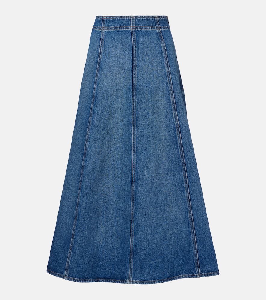 Uma denim midi skirt