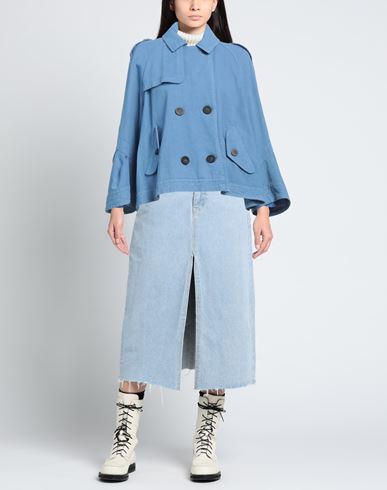 Woman Denim outerwear Pastel blue Size 8 Cotton