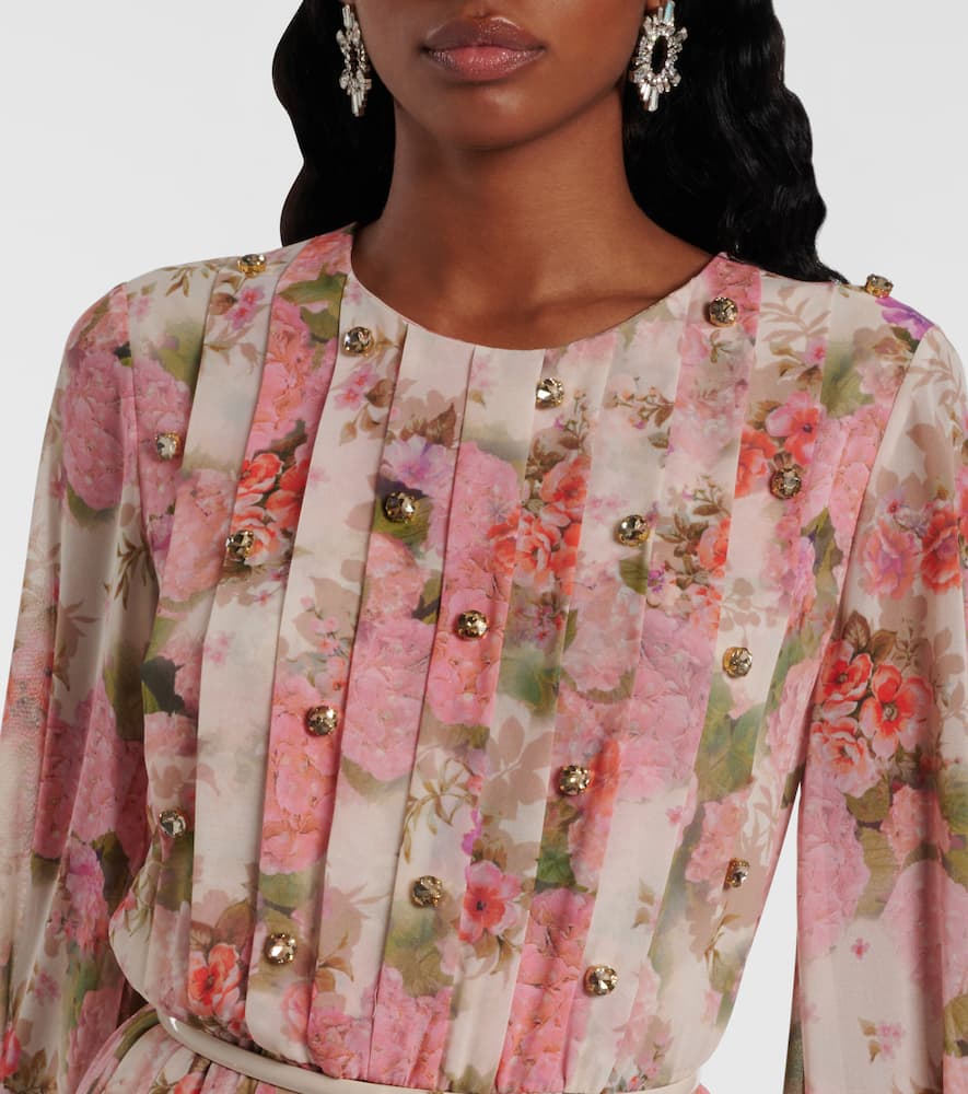 Floral embellished maxi dress