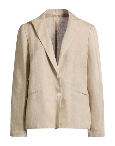 Woman Blazer Beige Size 10 Linen
