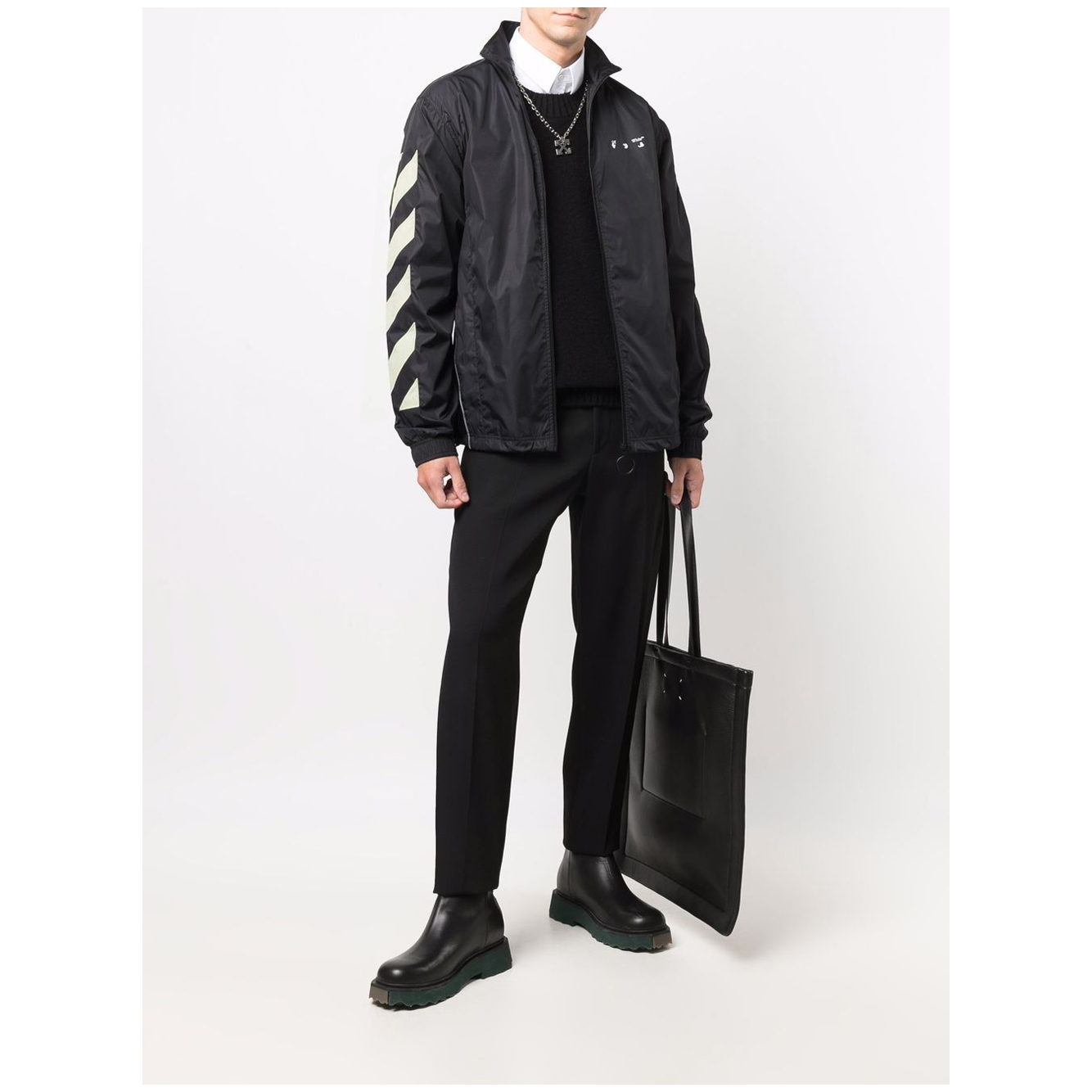 Logo-print windbreaker