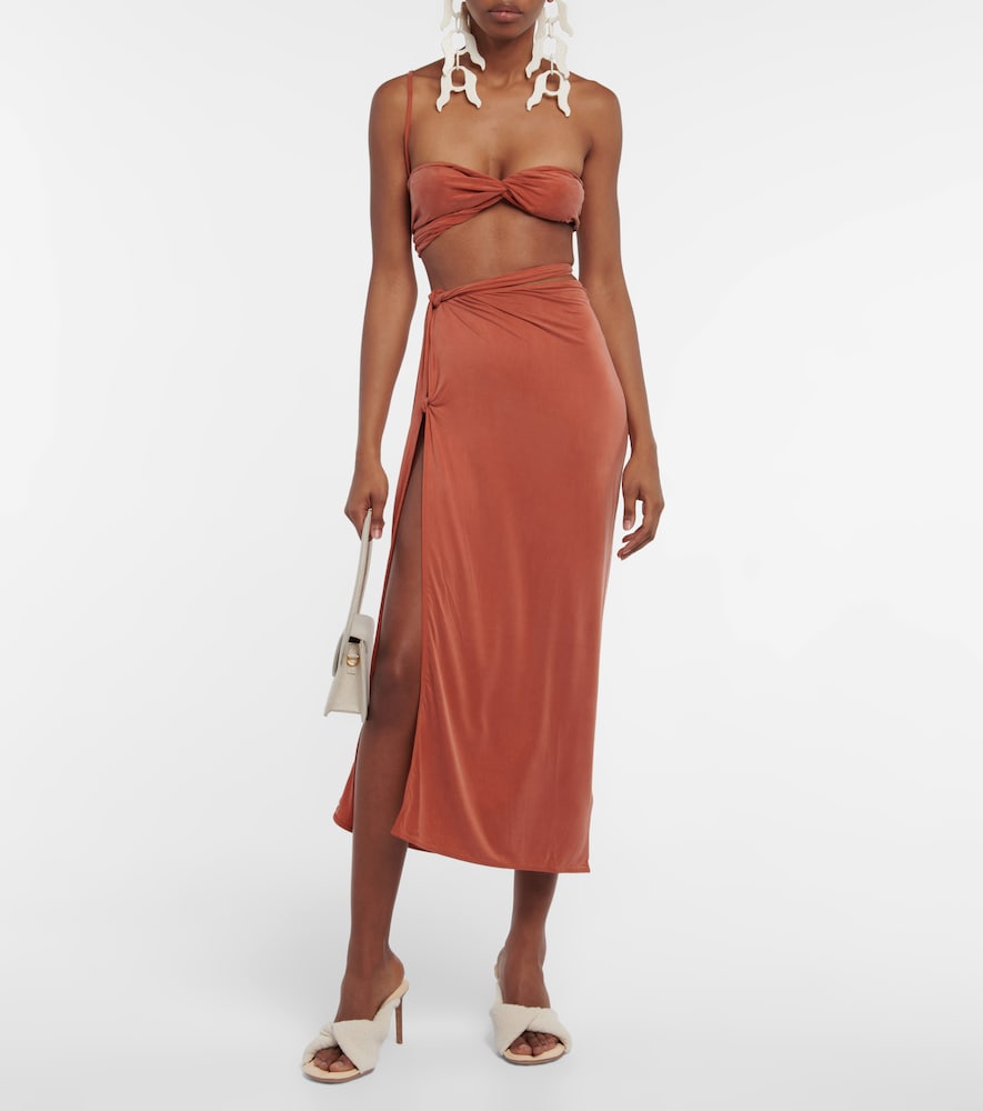 Jacquemus La Jupe Espelho jersey midi skirt