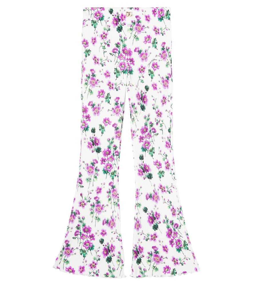 Costa floral cotton flared pants