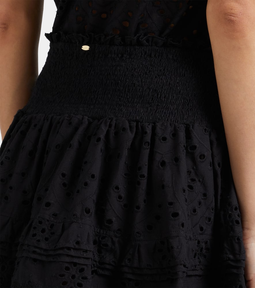 Galia broderie anglaise cotton miniskirt