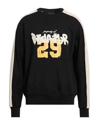 Man Sweatshirt Black Size M Cotton
