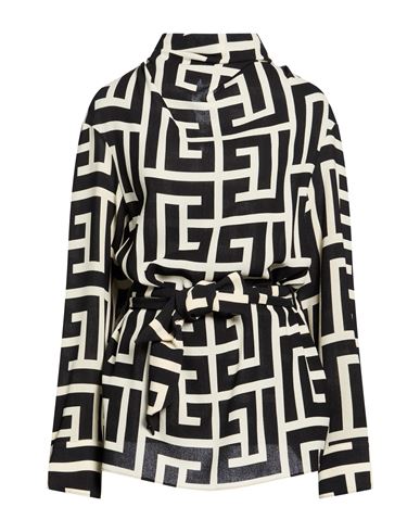 Woman Top Black Size 6 Virgin Wool