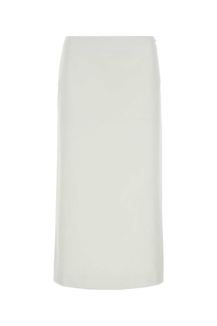 White Satin Cellula Skirt