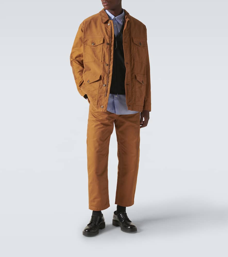 Comme des Garçons Homme Corduroy-trimmed cotton jacket