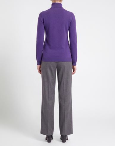 Woman Turtleneck Dark purple Size ONESIZE Viscose, Polyester, Polyamide