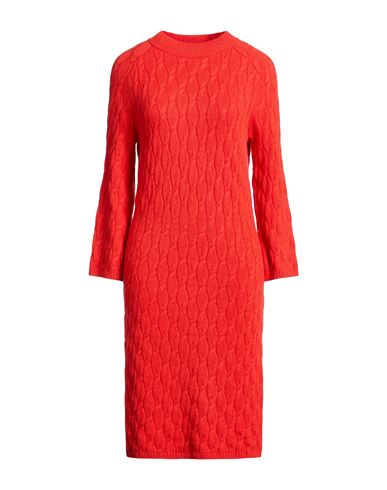 Woman Midi dress Red Size M Cashmere, Metal