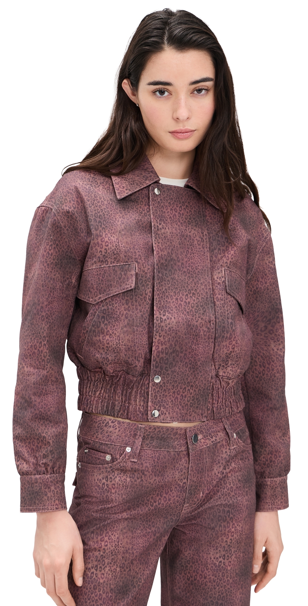 Cicely Flight Bomber Red Leopard