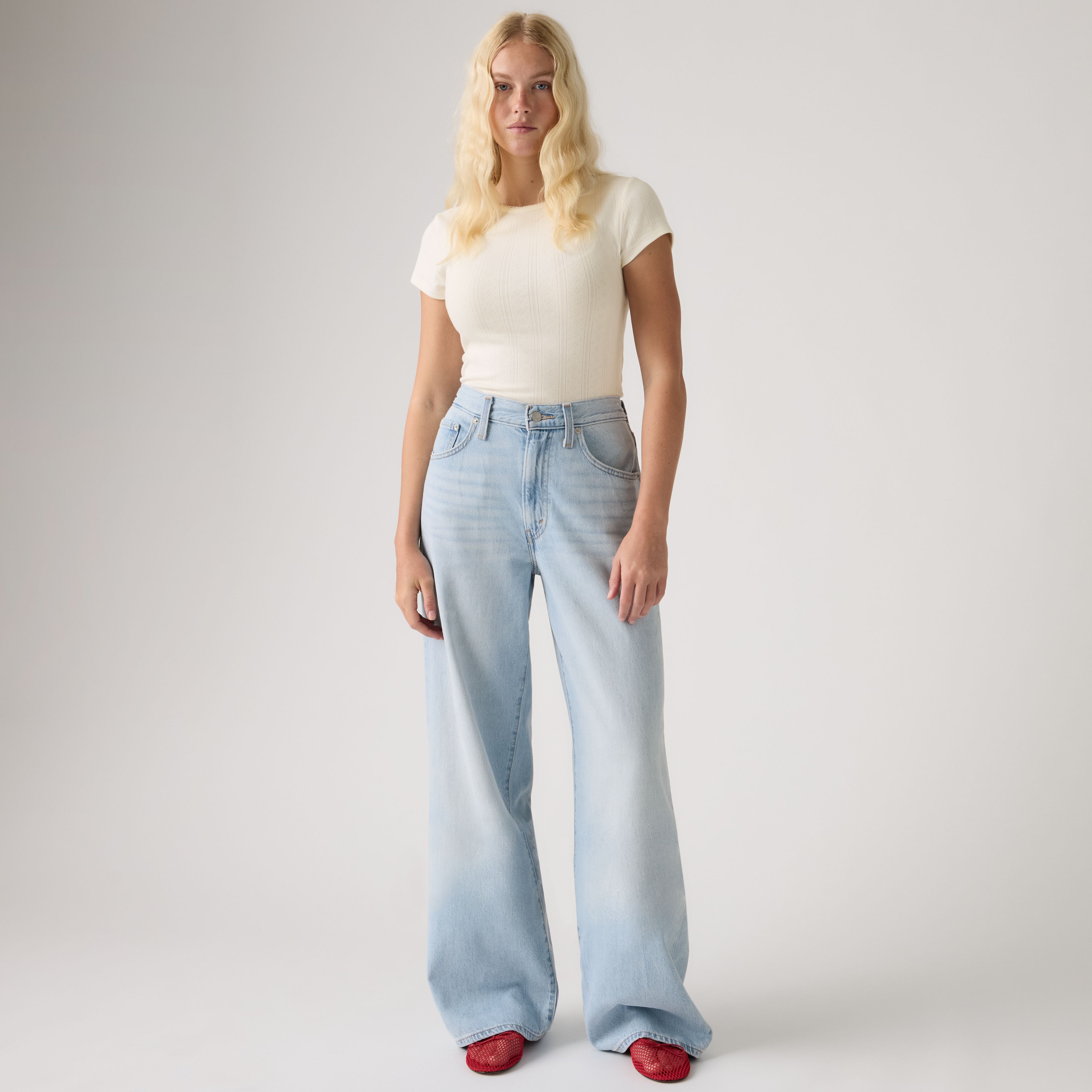 Cinch Wide Leg Jeans
