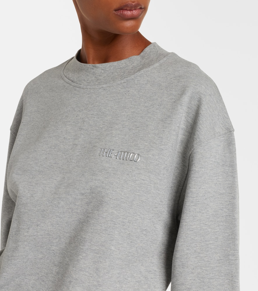 Cotton-blend jersey sweatshirt dress