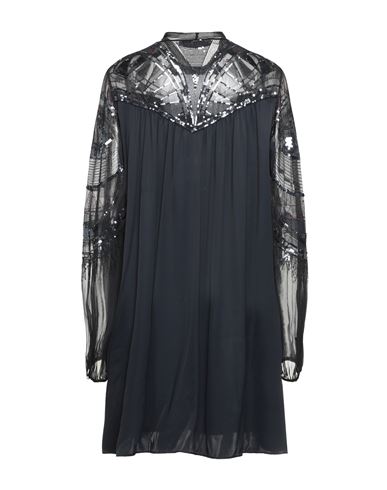 Woman Mini dress Black Size 10 Silk, Viscose