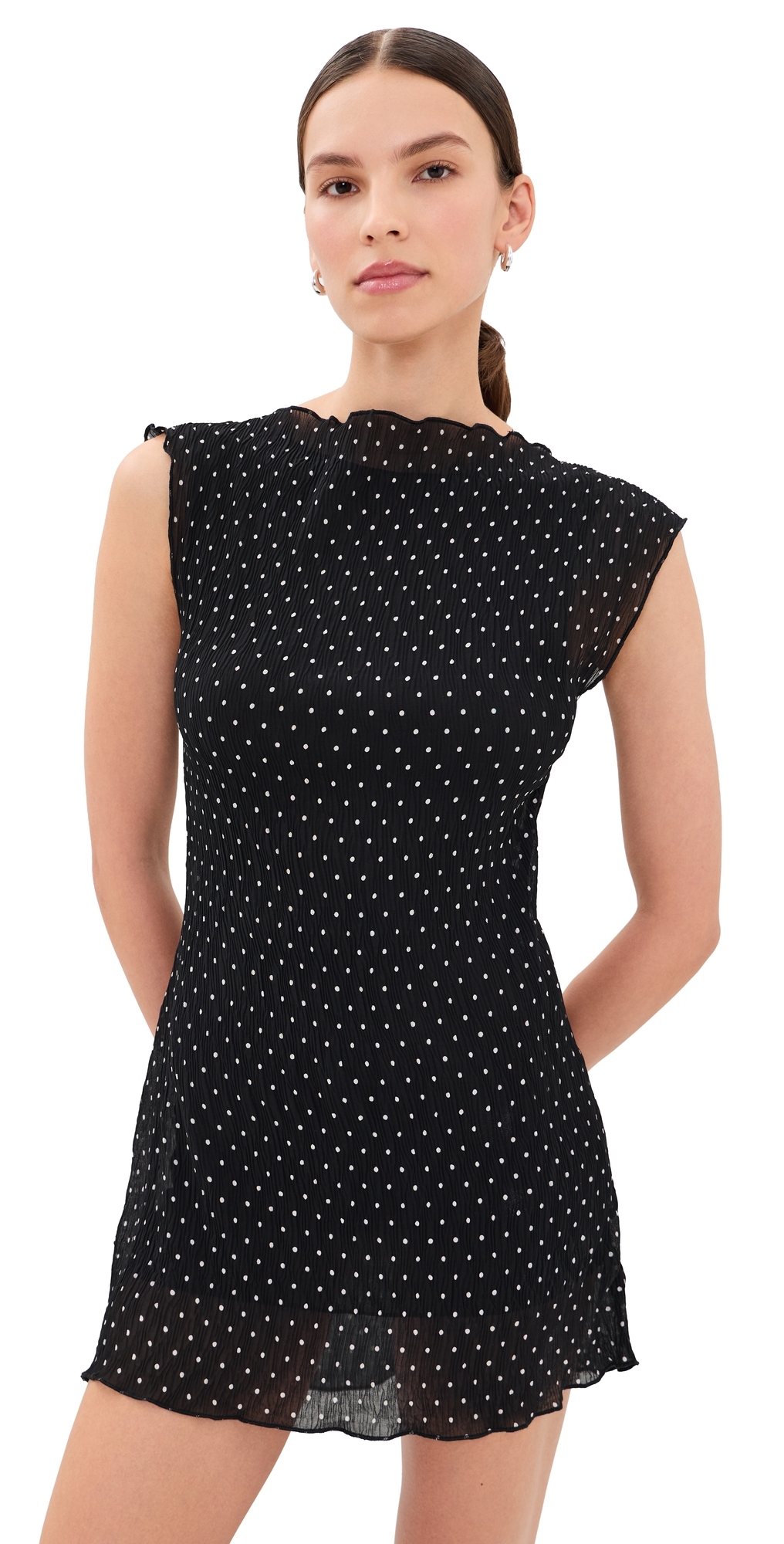 Mariner Mini Dress NOIR POLKA