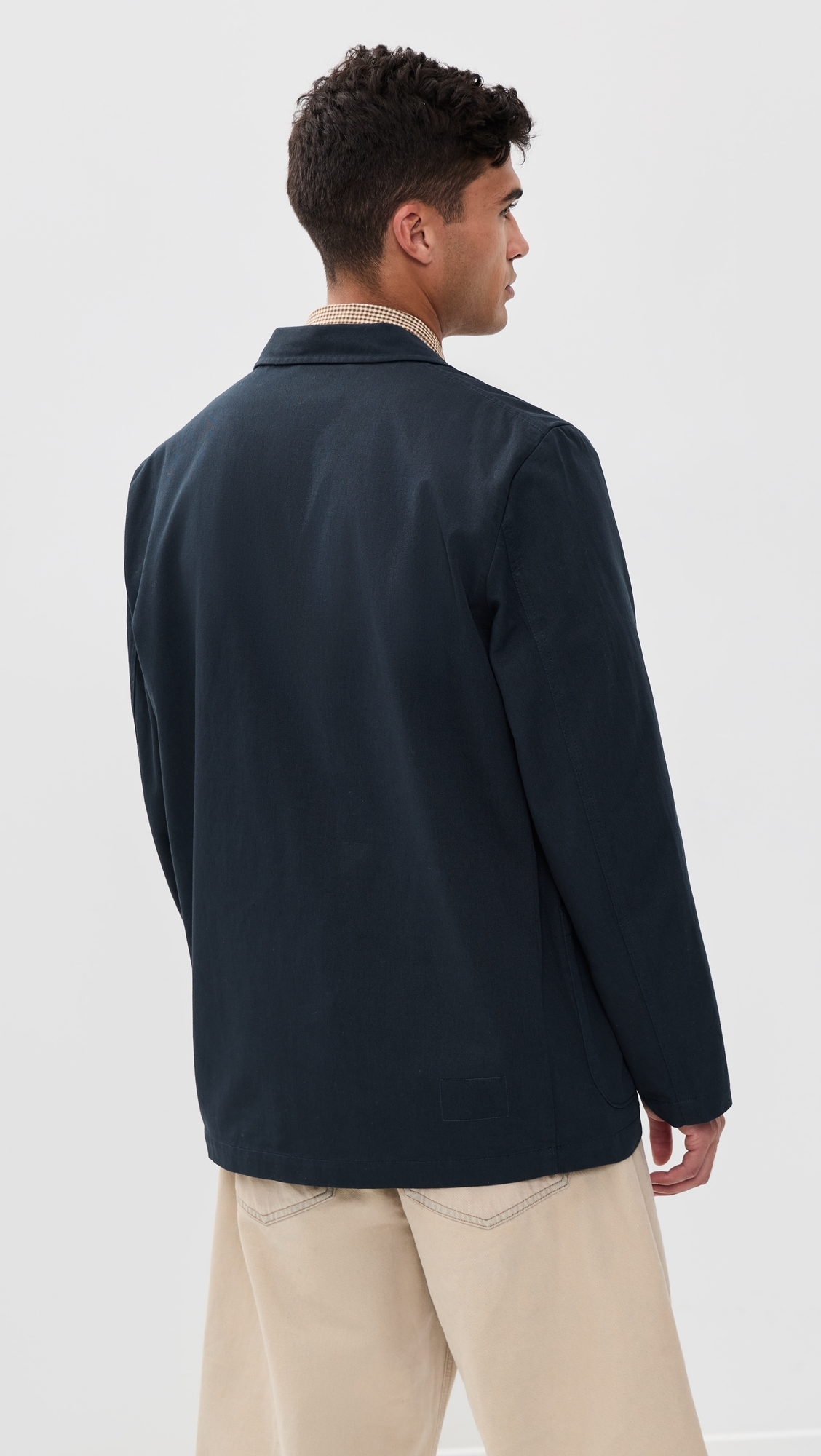 Three Button Jacket Navy