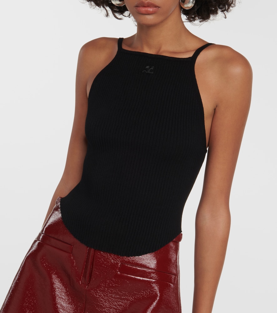 Ribbed-knit tank top