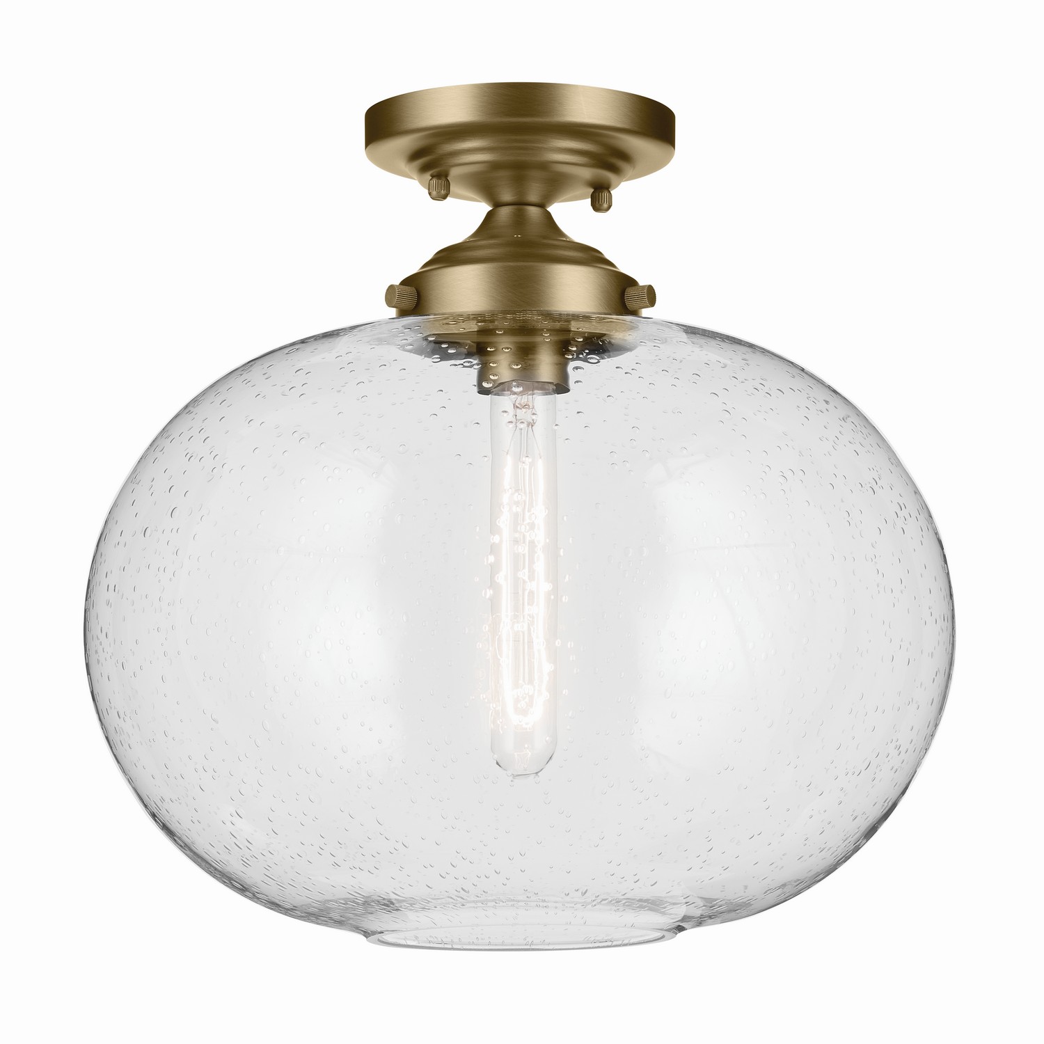 Natural Brass Flush Mount from the Avery Collection
