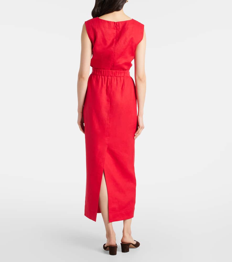 Bonnie linen pencil skirt