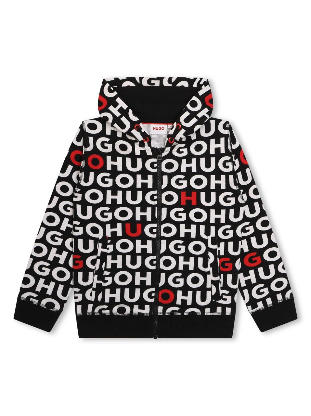 Logo-print zip-up sweatshirt - Black