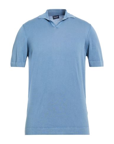 Man Sweater Slate blue Size 42 Cotton