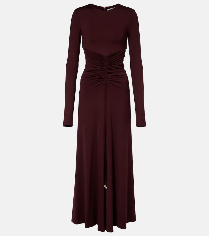 Doppia gathered maxi dress