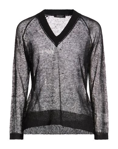 Woman Sweater Black Size 8 Linen