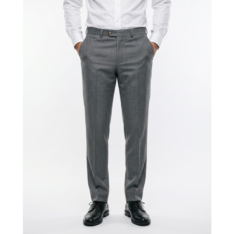 Gray Virgin Wool Dress Trousers