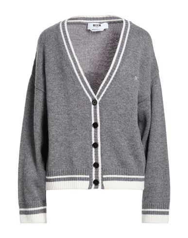 Woman Cardigan Grey Size M Wool, Cashmere