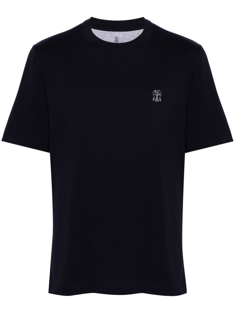 Logo-Print Cotton T-Shirt — Navy