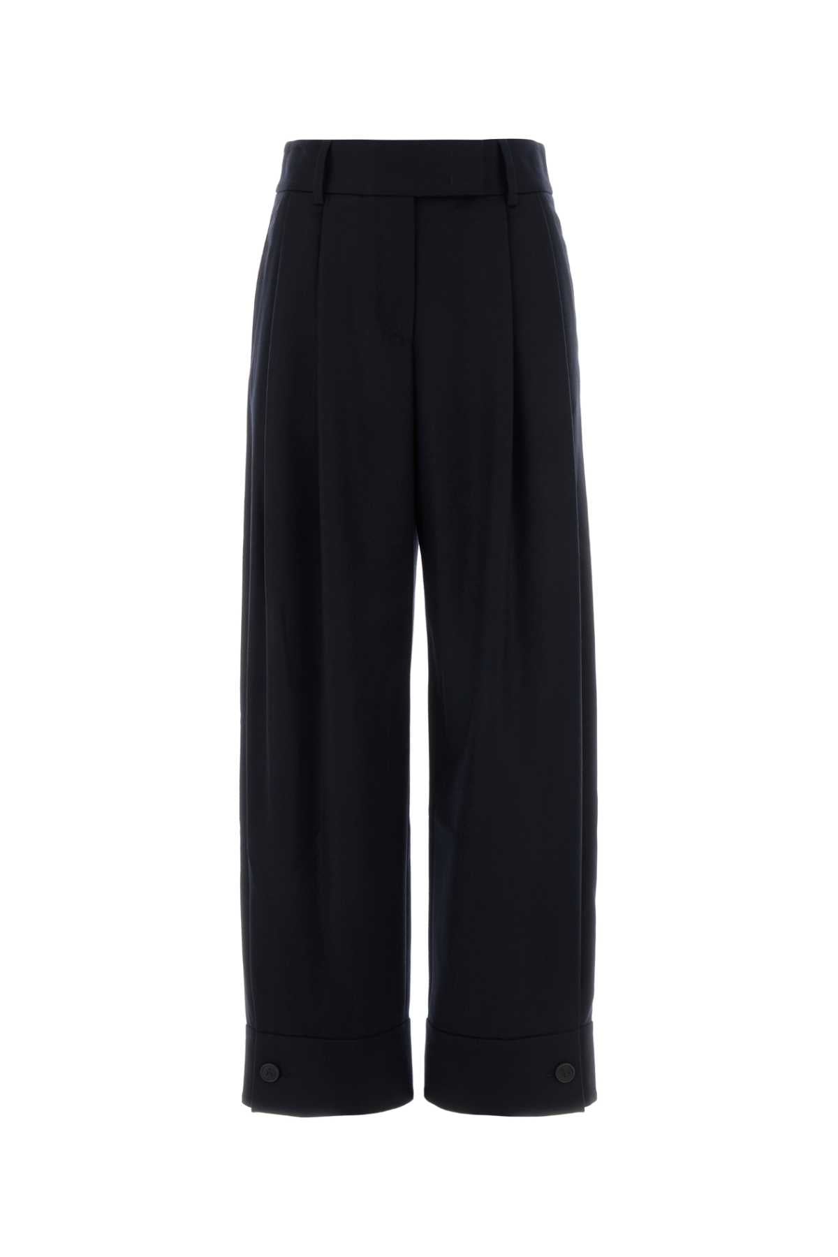 Virgin Wool Trousers — Black