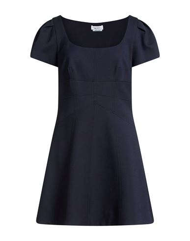 Woman Mini dress Navy Size 4 Wool, Silk, Polyamide
