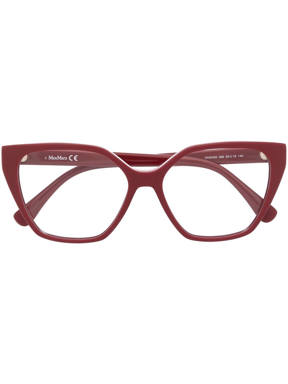 Cat-eye frame glasses - Red