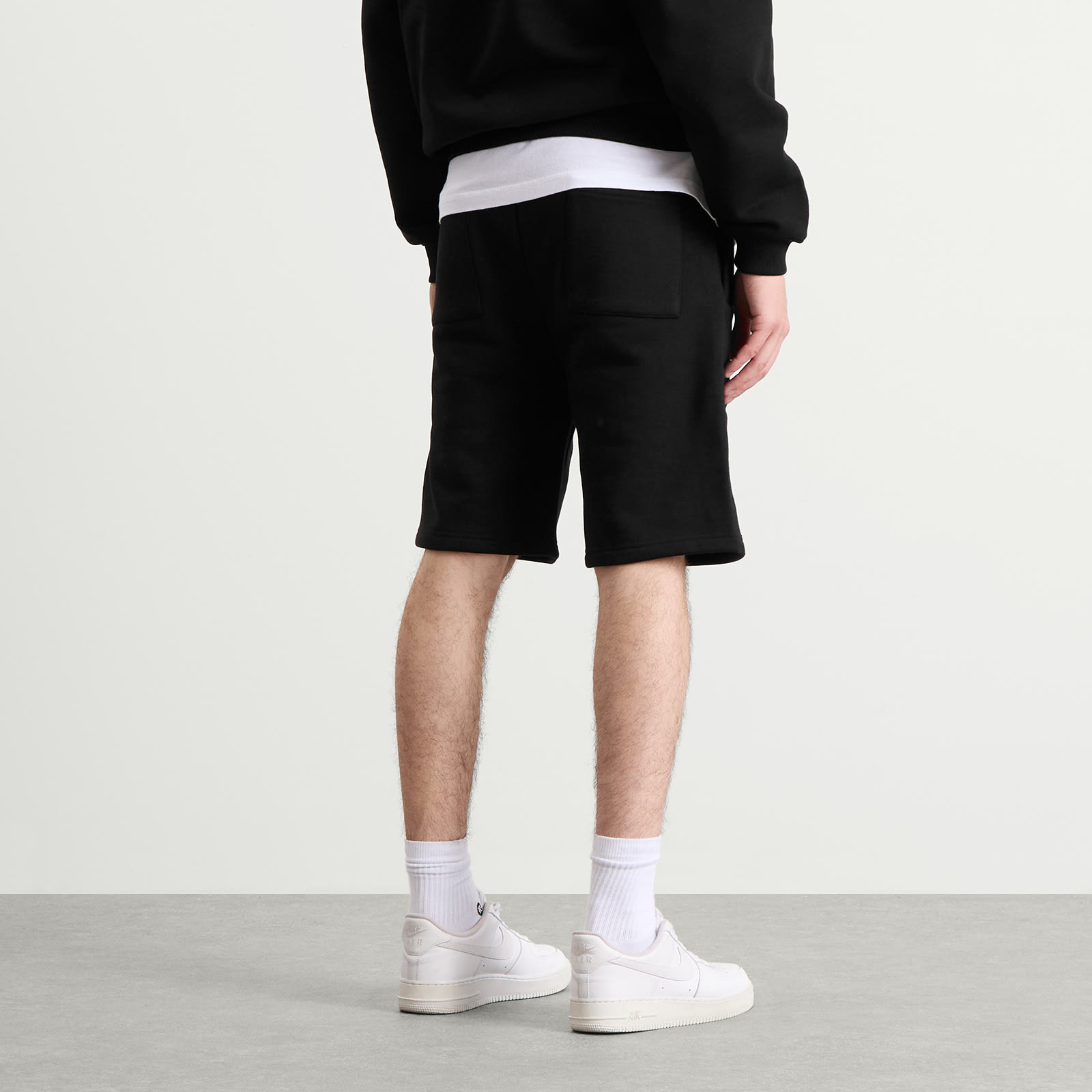 Men's College Sweat Shorts Black/Black