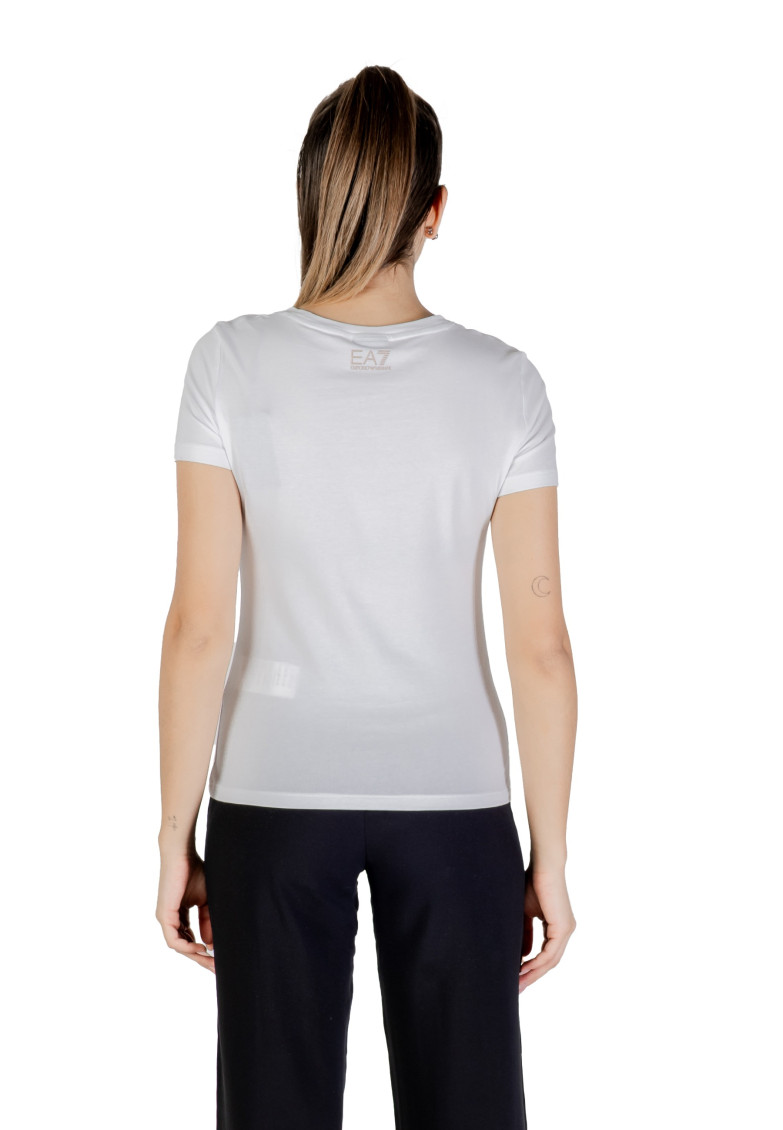 White Logo Round Neck T-Shirt