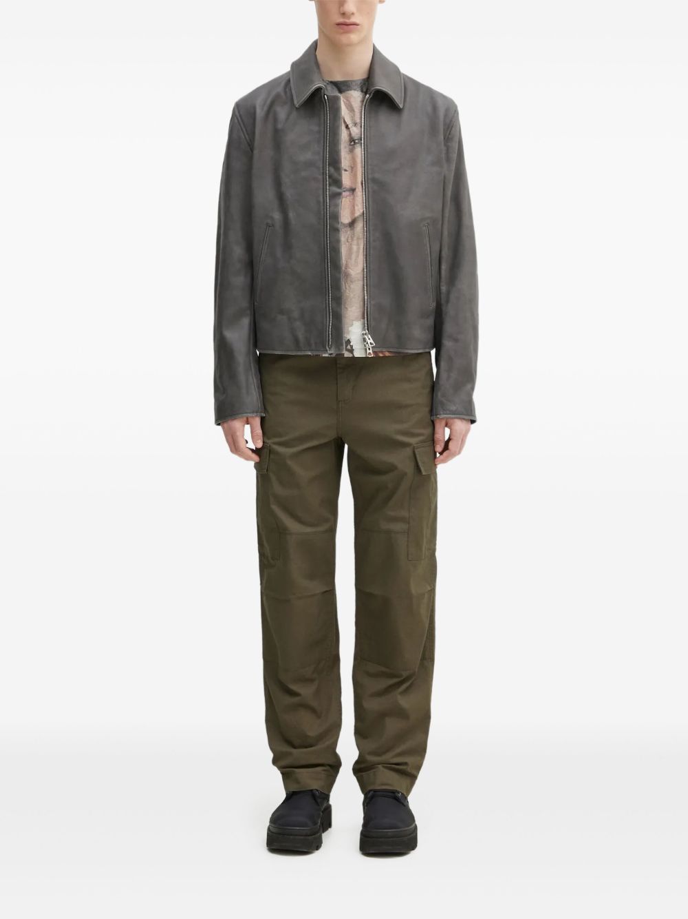 Leather jacket - Grey